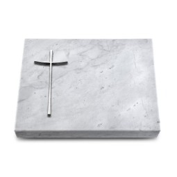Grabtafel Omega Marmor Pure Kreuz 2 (Alu)