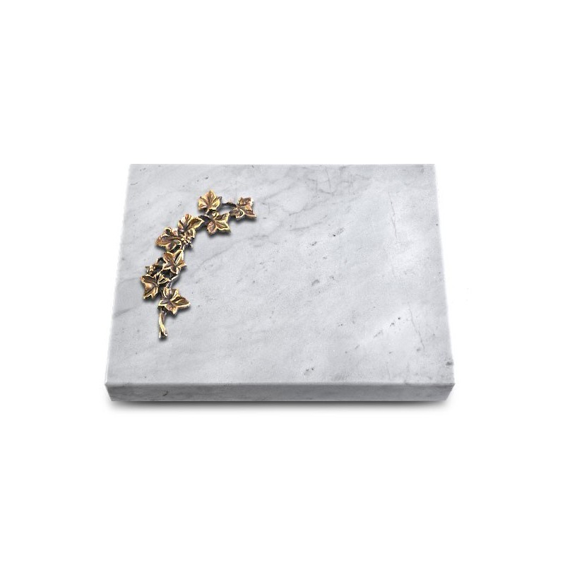 Grabtafel Omega Marmor Pure Efeu (Bronze)