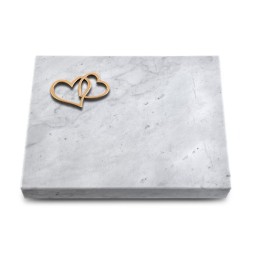 Grabtafel Omega Marmor Pure Herzen (Bronze)