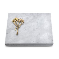 Grabtafel Omega Marmor Pure Lilie (Bronze)