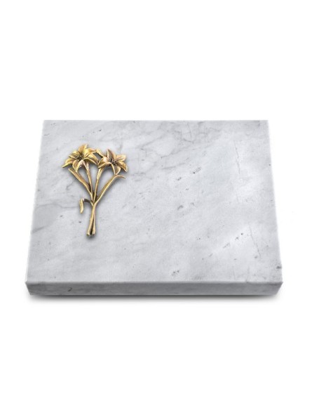 Grabtafel Omega Marmor Pure Lilie (Bronze)