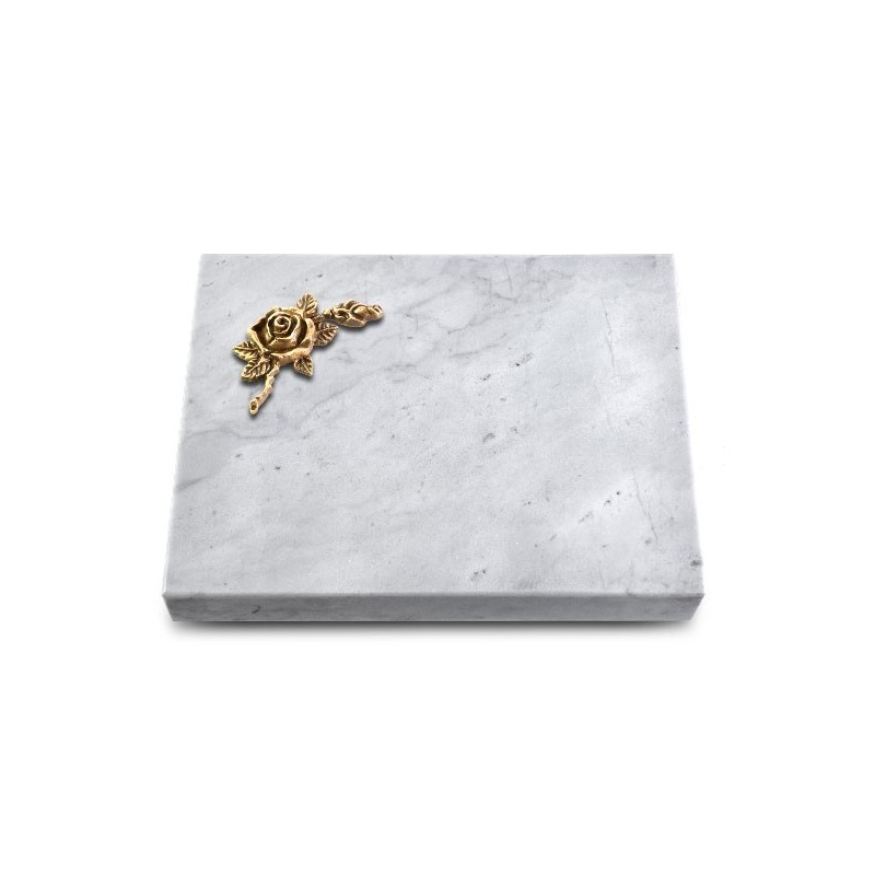 Grabtafel Omega Marmor Pure Rose 1 (Bronze)