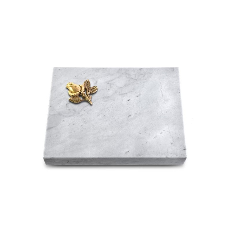 Grabtafel Omega Marmor Pure Rose 3 (Bronze)