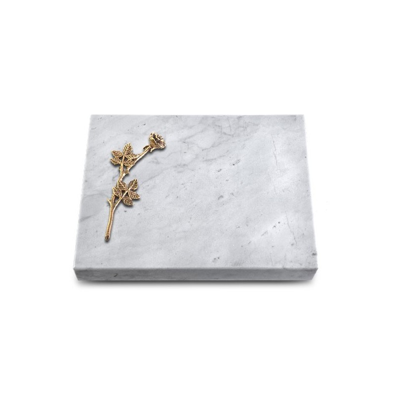 Grabtafel Omega Marmor Pure Rose 9 (Bronze)