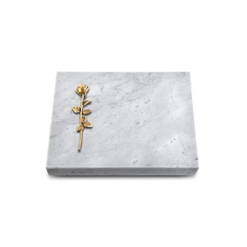 Grabtafel Omega Marmor Pure Rose 12 (Bronze)