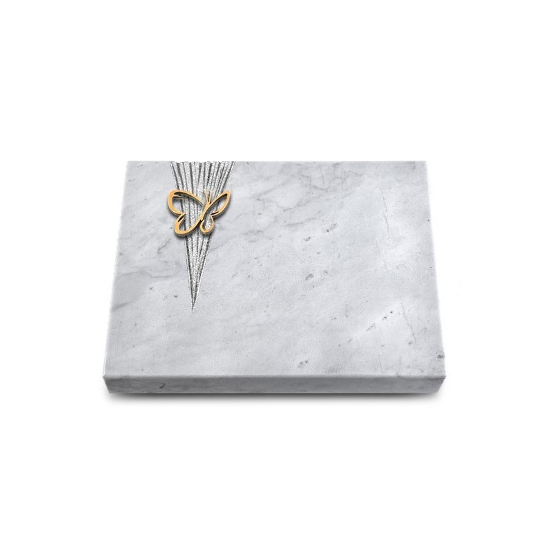 Grabtafel Omega Marmor Delta Papillon (Bronze)