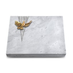 Grabtafel Omega Marmor Delta Taube (Bronze)