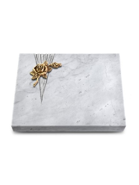 Grabtafel Omega Marmor Delta Rose 1 (Bronze)