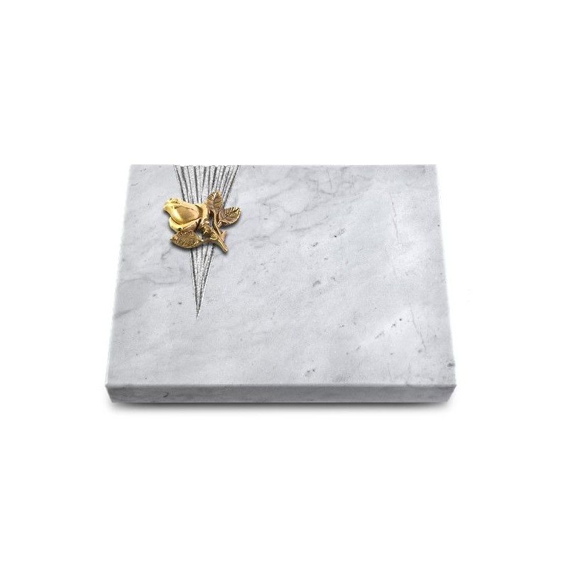 Grabtafel Omega Marmor Delta Rose 3 (Bronze)