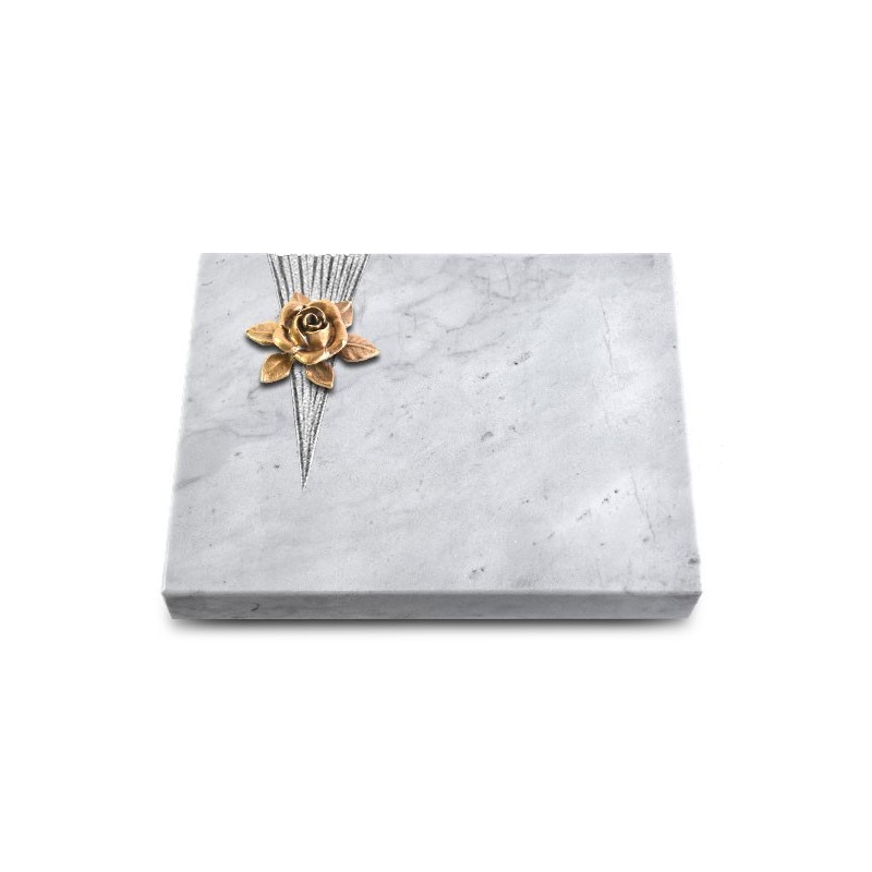 Grabtafel Omega Marmor Delta Rose 4 (Bronze)