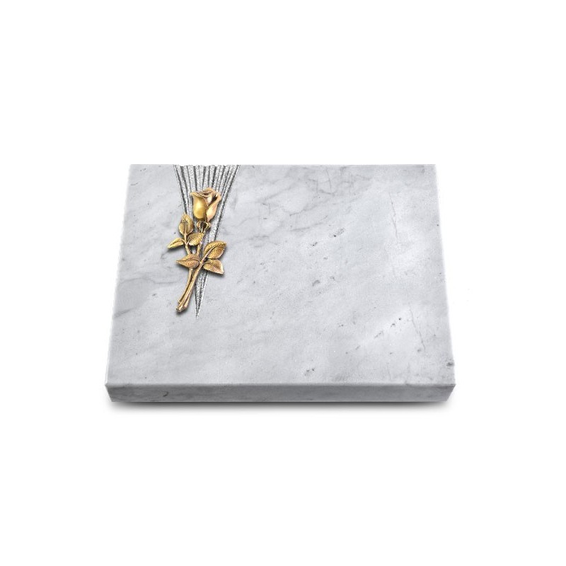 Grabtafel Omega Marmor Delta Rose 8 (Bronze)