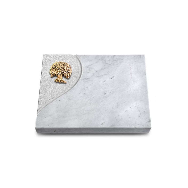 Grabtafel Omega Marmor Folio Baum 3 (Bronze)