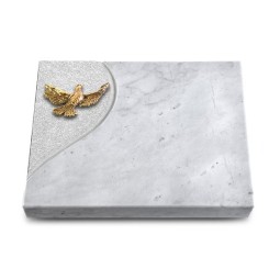 Grabtafel Omega Marmor Folio Taube (Bronze)