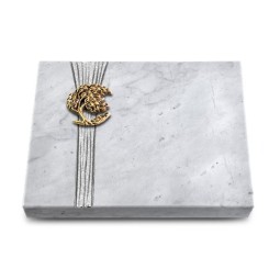 Grabtafel Omega Marmor Strikt Baum 1 (Bronze)