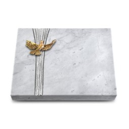Grabtafel Omega Marmor Strikt Taube (Bronze)