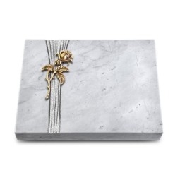 Grabtafel Omega Marmor Strikt Rose 2 (Bronze)