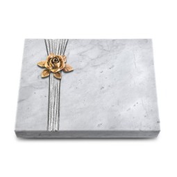 Grabtafel Omega Marmor Strikt Rose 4 (Bronze)