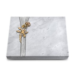 Grabtafel Omega Marmor Strikt Rose 6 (Bronze)