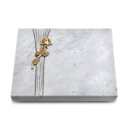 Grabtafel Omega Marmor Strikt Rose 7 (Bronze)