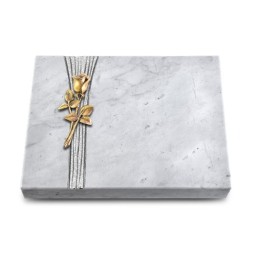 Grabtafel Omega Marmor Strikt Rose 8 (Bronze)