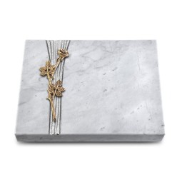 Grabtafel Omega Marmor Strikt Rose 9 (Bronze)