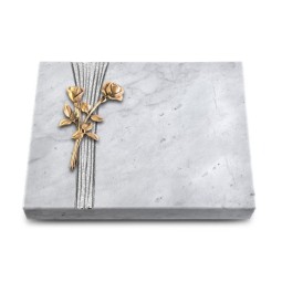 Grabtafel Omega Marmor Strikt Rose 10 (Bronze)