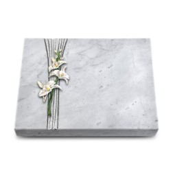 Grabtafel Omega Marmor Strikt Orchidee (Color)