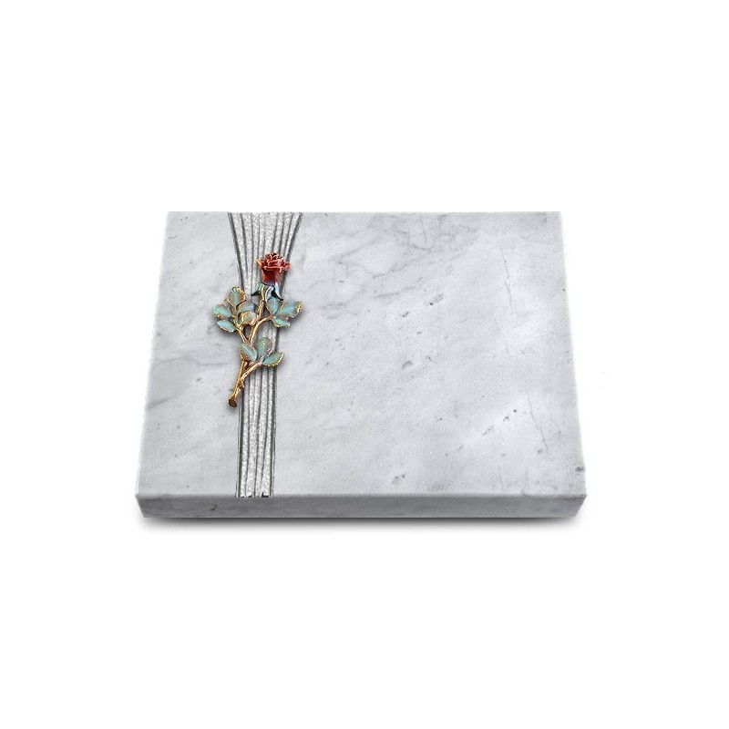 Grabtafel Omega Marmor Strikt Rose 7 (Color)