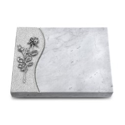 Grabtafel Omega Marmor Wave Rose 13 (Alu)