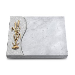 Grabtafel Omega Marmor Wave Ähren 2 (Bronze)