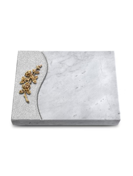 Grabtafel Omega Marmor Wave Rose 5 (Bronze)