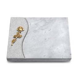 Grabtafel Omega Marmor Wave Rose 7 (Bronze)