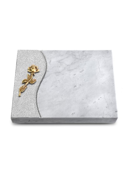 Grabtafel Omega Marmor Wave Rose 7 (Bronze)