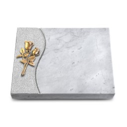 Grabtafel Omega Marmor Wave Rose 11 (Bronze)