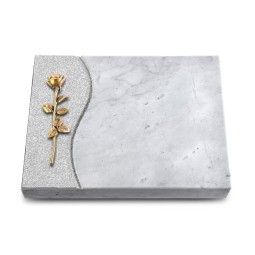 Grabtafel Omega Marmor Wave Rose 12 (Bronze)