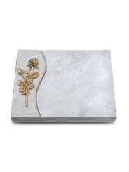 Grabtafel Omega Marmor Wave Rose 13 (Bronze)