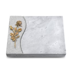 Grabtafel Omega Marmor Wave Rose 13 (Bronze)