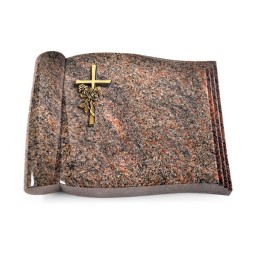 Grabbuch Biblos/Himalaya Kreuz/Rose (Bronze)