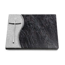 Grabtafel Orion Wave Kreuz 2 (Alu)