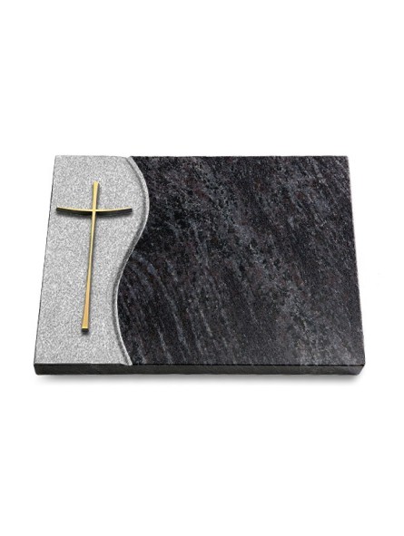 Grabtafel Orion Wave Kreuz 2 (Bronze)