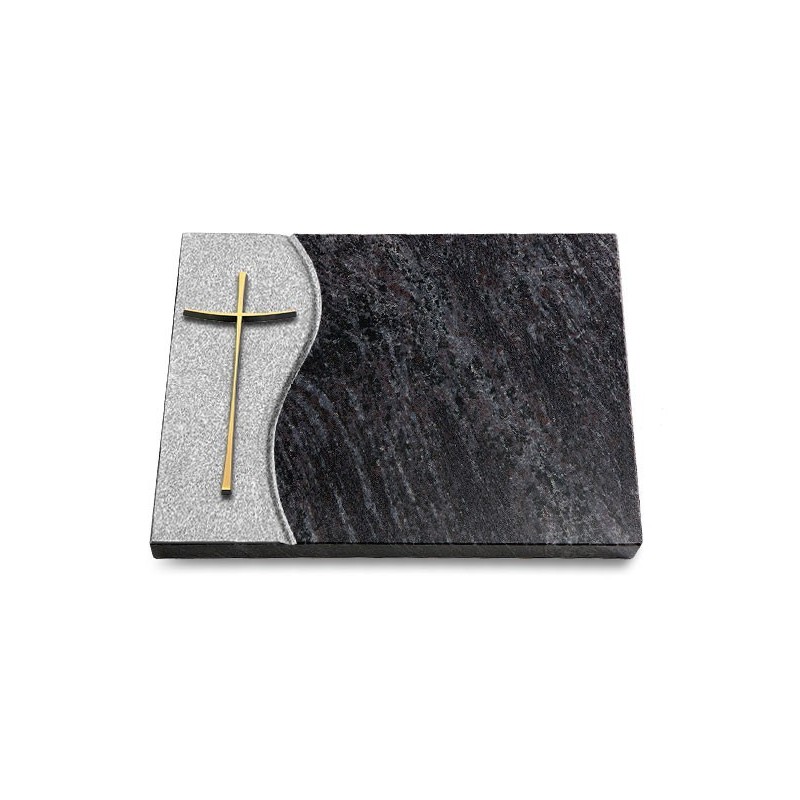 Grabtafel Orion Wave Kreuz 2 (Bronze)