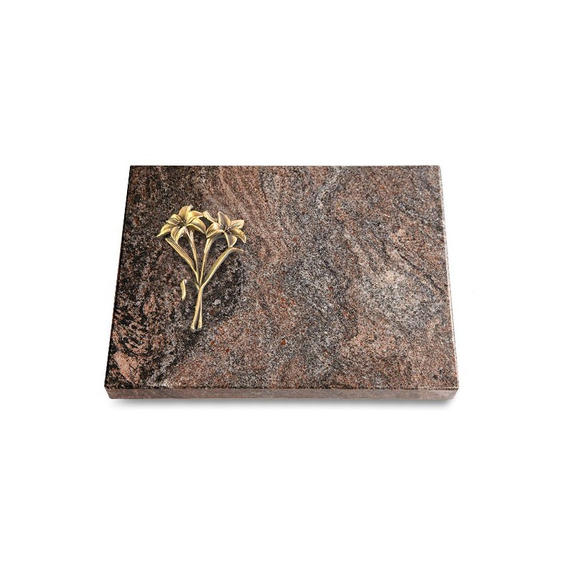 Grabtafel Paradiso Pure Lilie (Bronze)