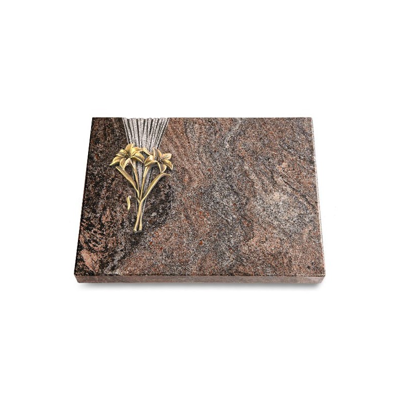 Grabtafel Paradiso Delta Lilie (Bronze)