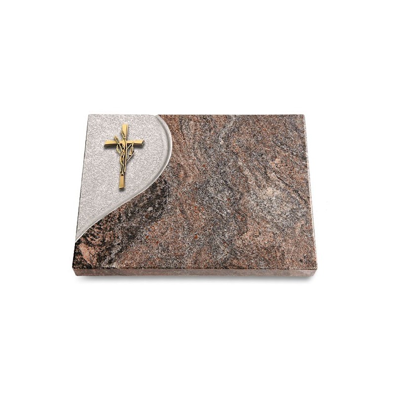 Grabtafel Paradiso Folio Kreuz/Ähren (Bronze)