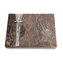 Grabtafel Paradiso Strikt Kreuz/Ähren (Alu)