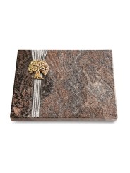 Grabtafel Paradiso Strikt Baum 3 (Bronze)