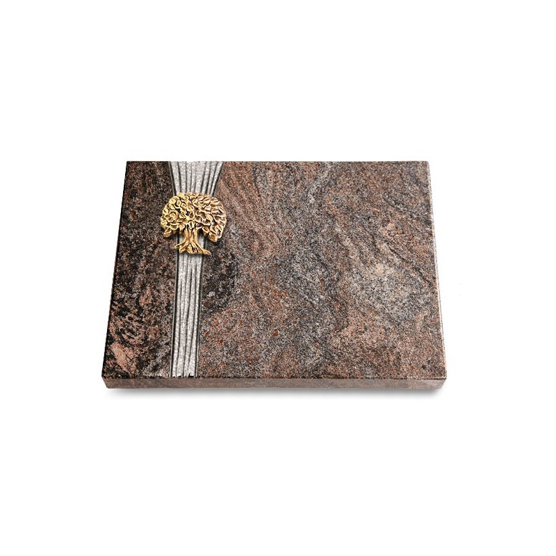 Grabtafel Paradiso Strikt Baum 3 (Bronze)