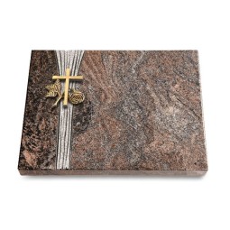 Grabtafel Paradiso Strikt Kreuz 1 (Bronze)