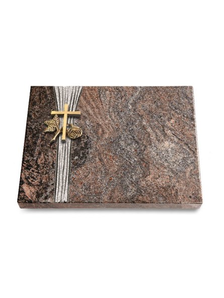 Grabtafel Paradiso Strikt Kreuz 1 (Bronze)