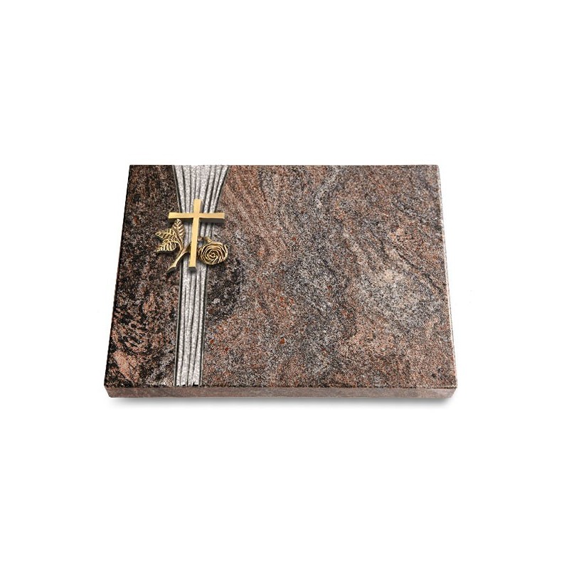 Grabtafel Paradiso Strikt Kreuz 1 (Bronze)